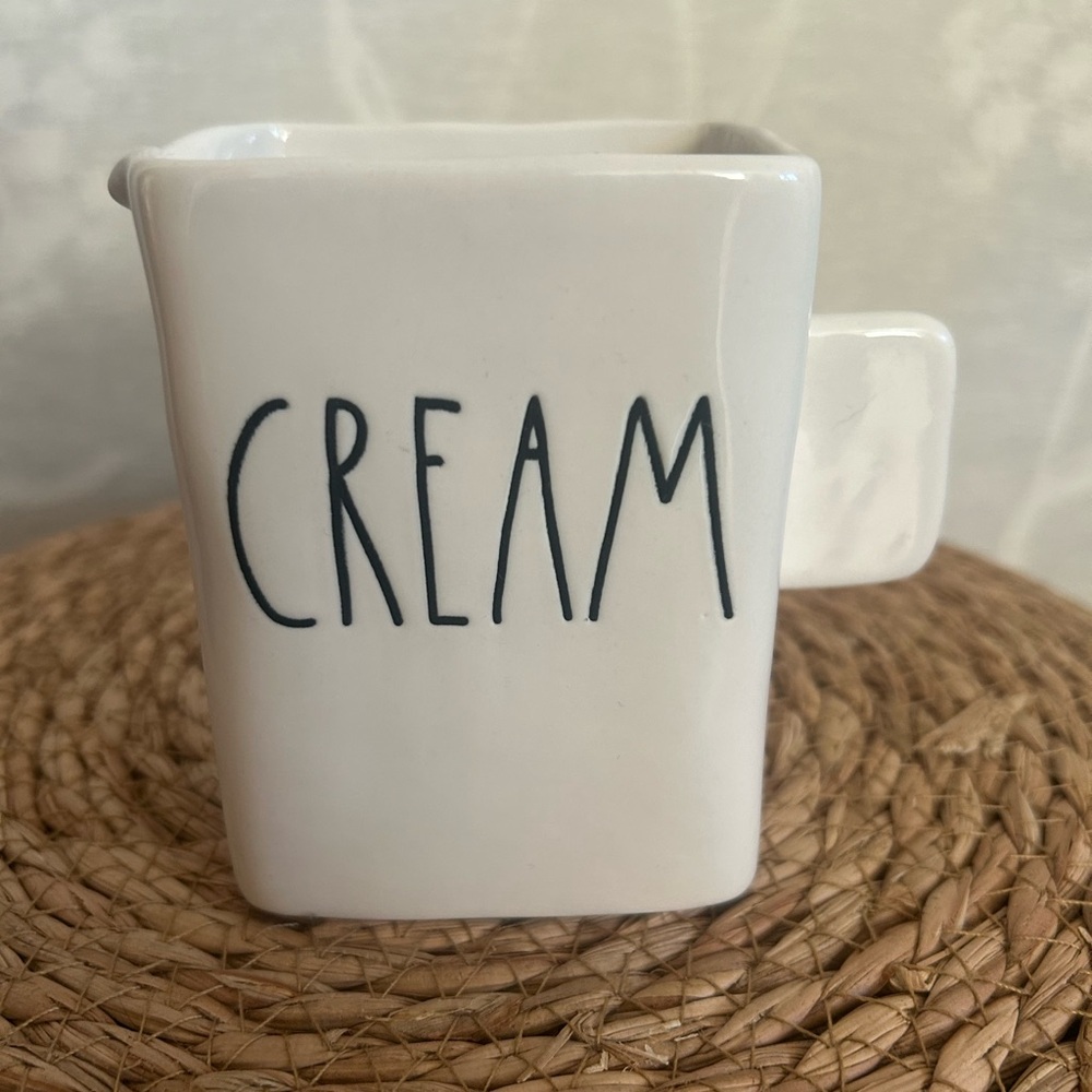 Rae Dunn Artisan Collection White Ceramic Cream Mini Pitcher